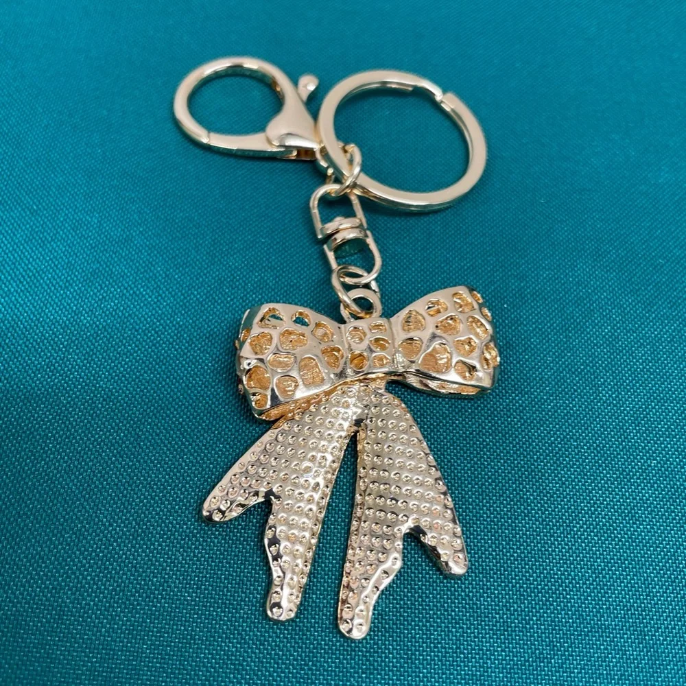 Beautiful Red Bow Bag Charm/Key Chain